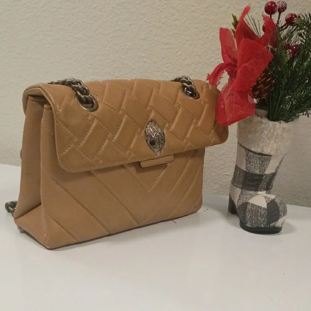 Kurt Geiger Beige Quilted Shoulder Bag - Picture 5 of 6